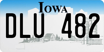 IA license plate DLU482