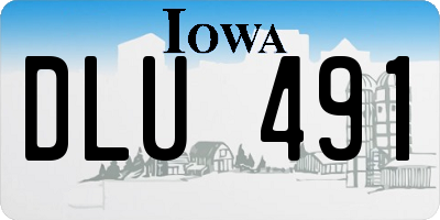 IA license plate DLU491
