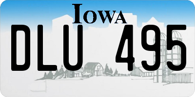 IA license plate DLU495