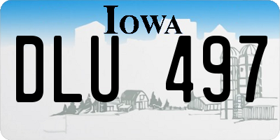 IA license plate DLU497