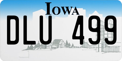 IA license plate DLU499