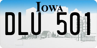 IA license plate DLU501