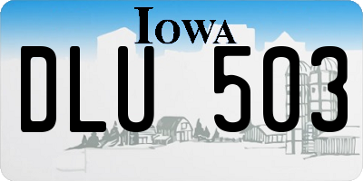 IA license plate DLU503