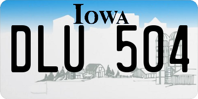 IA license plate DLU504