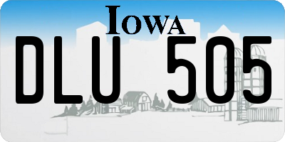 IA license plate DLU505