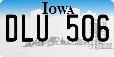 IA license plate DLU506