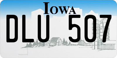 IA license plate DLU507