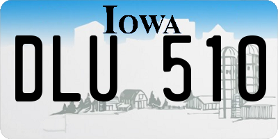IA license plate DLU510