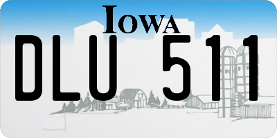 IA license plate DLU511