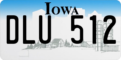 IA license plate DLU512
