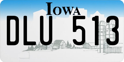 IA license plate DLU513
