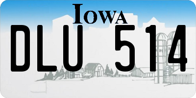 IA license plate DLU514