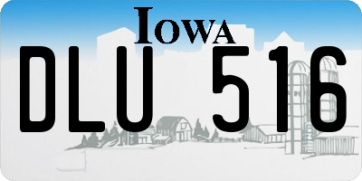 IA license plate DLU516