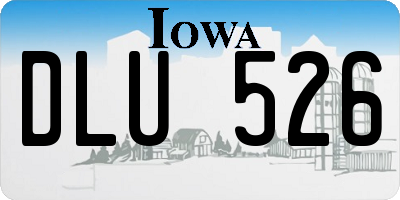 IA license plate DLU526