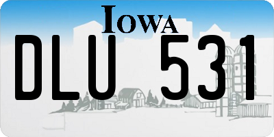 IA license plate DLU531