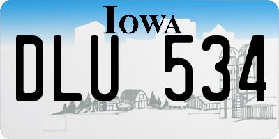 IA license plate DLU534