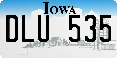 IA license plate DLU535