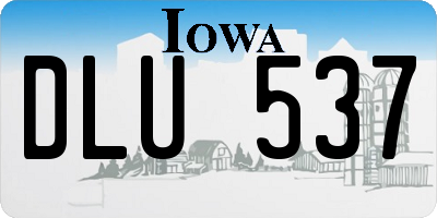 IA license plate DLU537