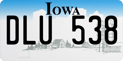 IA license plate DLU538