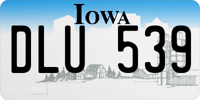IA license plate DLU539