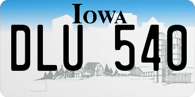 IA license plate DLU540