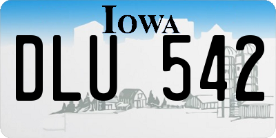 IA license plate DLU542