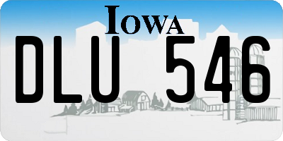 IA license plate DLU546