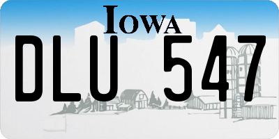 IA license plate DLU547