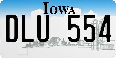IA license plate DLU554