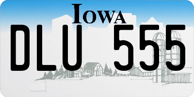 IA license plate DLU555