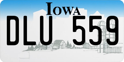 IA license plate DLU559