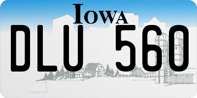 IA license plate DLU560