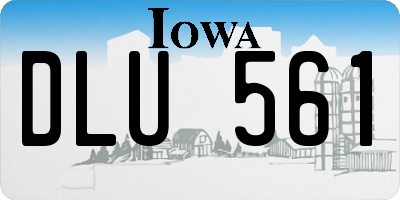 IA license plate DLU561
