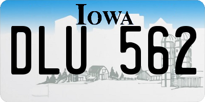 IA license plate DLU562