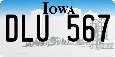 IA license plate DLU567