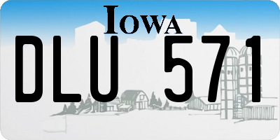 IA license plate DLU571