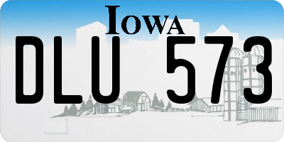 IA license plate DLU573