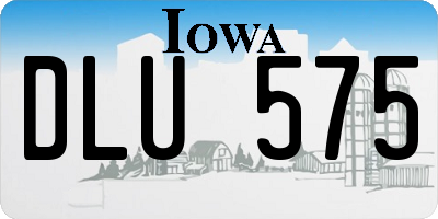 IA license plate DLU575