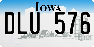 IA license plate DLU576