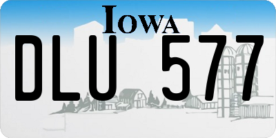 IA license plate DLU577