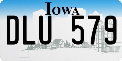 IA license plate DLU579