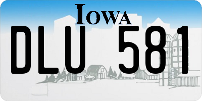 IA license plate DLU581