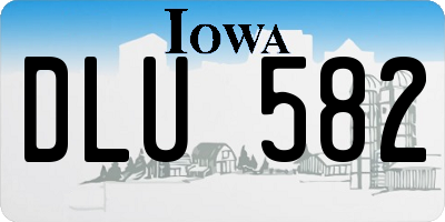 IA license plate DLU582
