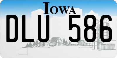 IA license plate DLU586