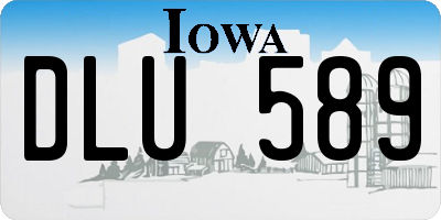 IA license plate DLU589