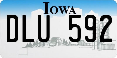 IA license plate DLU592