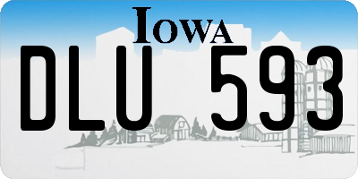 IA license plate DLU593