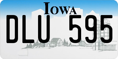 IA license plate DLU595