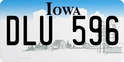IA license plate DLU596