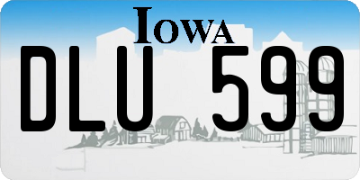 IA license plate DLU599